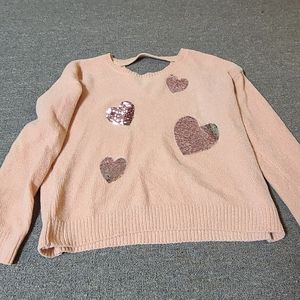 Justice heart sweater size 20 plus